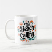 Het strand heet Retro Summer Vibes Design Koffiemok (Links)