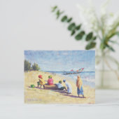 Het strand in Abene Senegal 1997 Briefkaart (Staand voorkant)