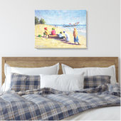 Het strand in Abene Senegal 1997 Canvas Afdruk (Insitu (Slaapkamer))