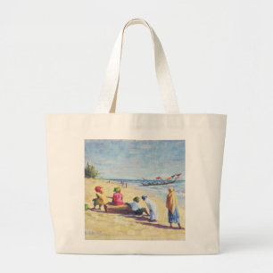 Het strand in Abene Senegal 1997 Grote Tote Bag