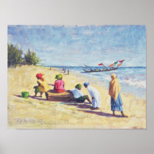 Het strand in Abene Senegal 1997 Poster