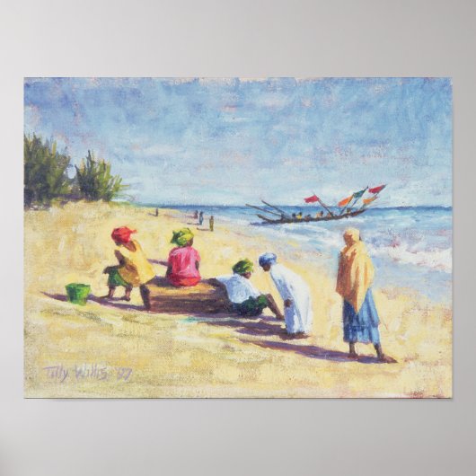 Het strand in Abene Senegal 1997 Poster (Voorkant)