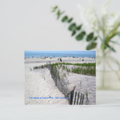 Het strand in Davis Park Briefkaart (Staand voorkant)