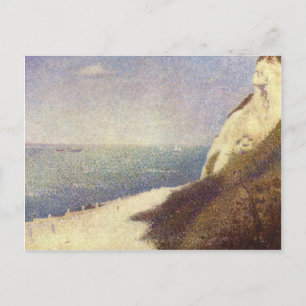 Het strand in Honfleur van Georges Seurat Briefkaart