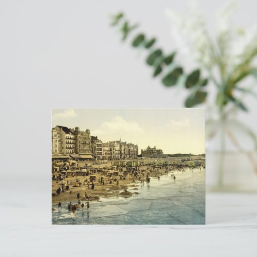 Het strand in Oostende België Briefkaart (Staand voorkant)