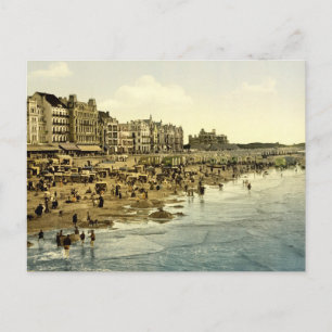 Het strand in Oostende België Briefkaart