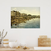 Het strand in Oostende België Poster (Keuken)