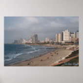 Het strand in Tel Aviv Poster (Voorkant)
