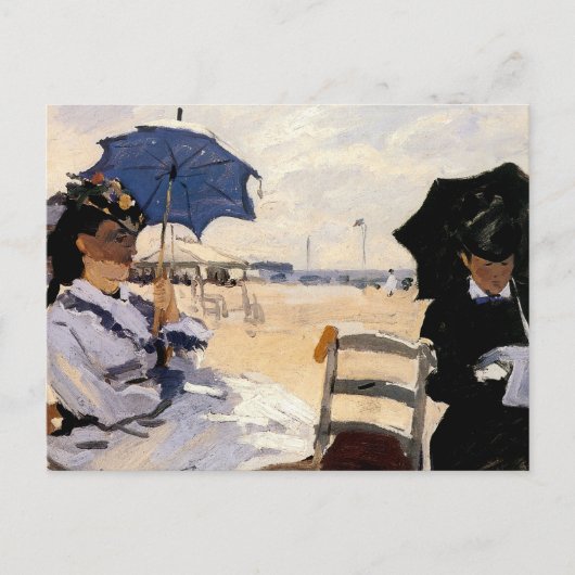 Het strand in Trouville Briefkaart (Voorkant)