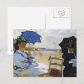 Het strand in Trouville Claude Monet Briefkaart (Voorkant / Achterkant)