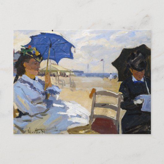 Het strand in Trouville Claude Monet Briefkaart (Voorkant)