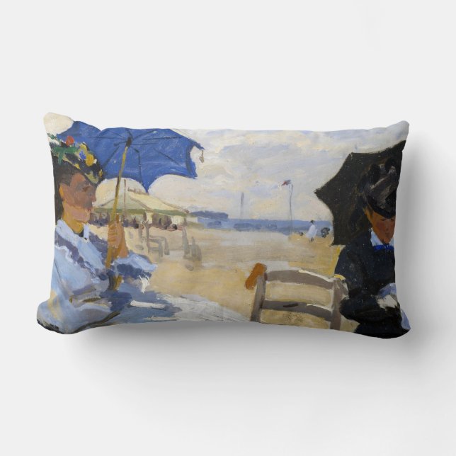 Het strand in Trouville Claude Monet Kussen (Voorkant)