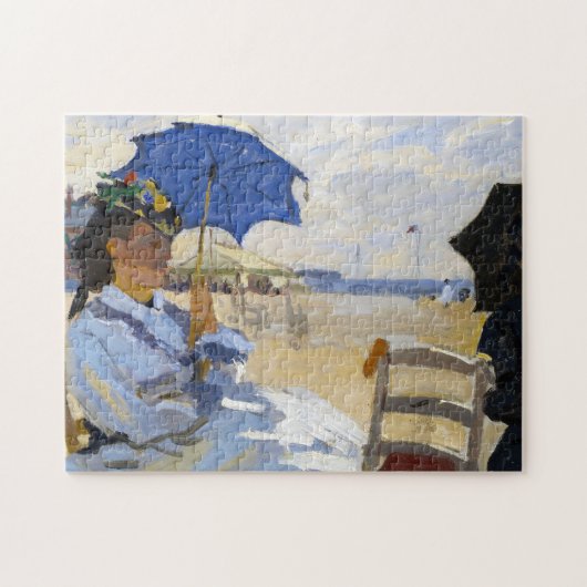 Het strand in Trouville Claude Monet Legpuzzel (Horizontaal)