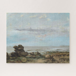 Het strand in Trouville, Gustave Courbet Legpuzzel