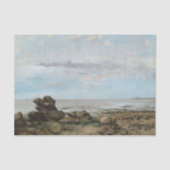 Het strand in Trouville, Gustave Courbet Tissuepapier (Voorkant)