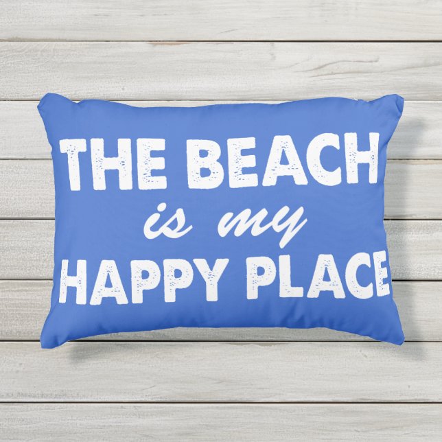 Het strand is mijn gelukkige buitenste buis buitenkussen (Voorkant)