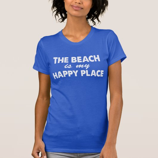 Het strand is mijn gelukkige plaats (op DARK) T-shirt (Voorkant)