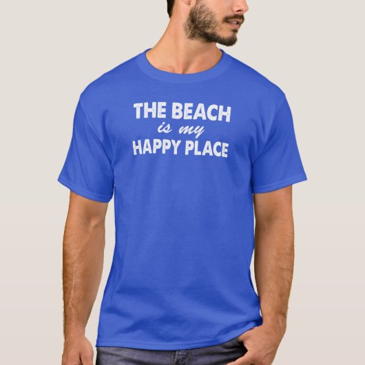 Het strand is mijn gelukkige plaats (op DARK) T-shirt (Voorkant)