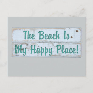 Het strand is mijn gelukkige plek briefkaart
