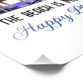 Het strand is mijn gelukkige plek foto afdruk (Hoek)