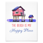 Het strand is mijn gelukkige plek foto afdruk (Voorkant)