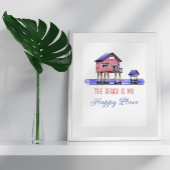 Het strand is mijn gelukkige plek foto afdruk