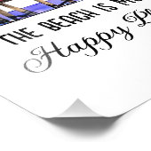 Het strand is mijn gelukkige plek foto afdruk (Hoek)