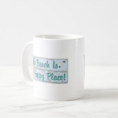 Het strand is mijn gelukkige plek koffiemok (Voorkant links)