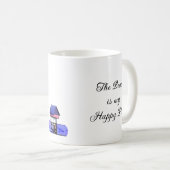 Het strand is mijn gelukkige plek koffiemok (Voorkant rechts)