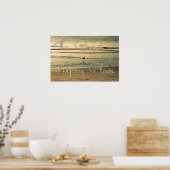 Het strand is mijn gelukkige plek poster (Keuken)