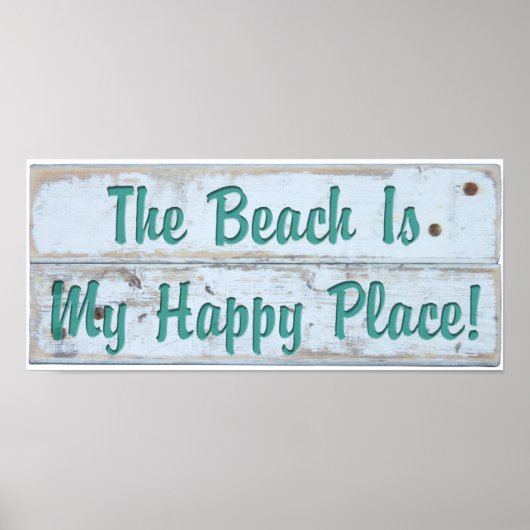Het strand is mijn gelukkige plek poster (Voorkant)