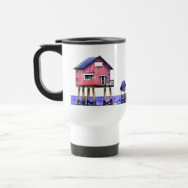 Het strand is mijn gelukkige plek reisbeker