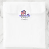 Het strand is mijn gelukkige plek ronde sticker (Tas)