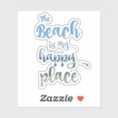 Het strand is mijn gelukkige plek sticker (Vel)