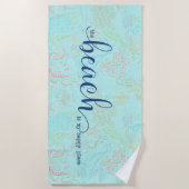 Het strand is mijn gelukkige plek strandlaken (Voorkant)