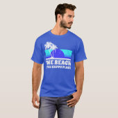 Het strand is mijn gelukkige plek t-shirt (Voorkant volledig)