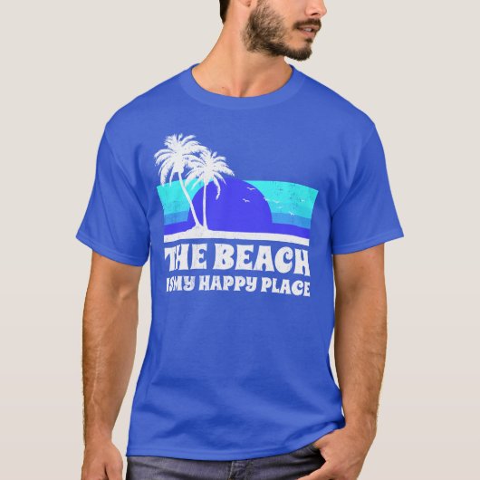 Het strand is mijn gelukkige plek t-shirt (Voorkant)
