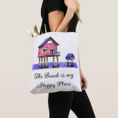 Het strand is mijn gelukkige plek tote bag (Dichtbij)