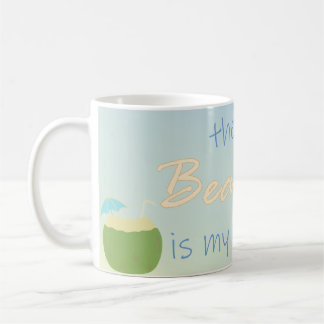 Het strand is mijn geluksplek koffiemok