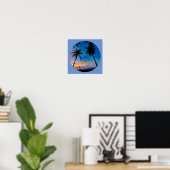 Het strand is mijn geluksplek poster (Thuiskantoor)