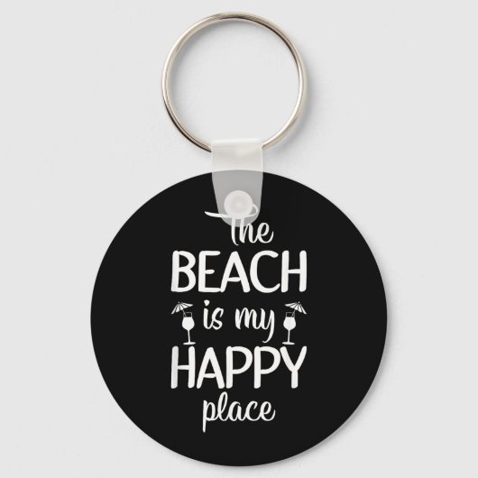 Het strand is mijn geluksplek sleutelhanger (Voorkant)