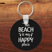 Het strand is mijn geluksplek sleutelhanger (Voorkant)
