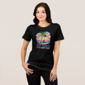 Het strand is mijn geluksplek Tri-Blend shirt (Voorkant volledig)