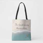 Het strand is mijn Happy Place-Beach Tas (Voorkant)