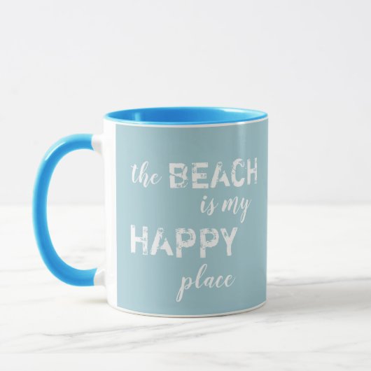 Het strand is mijn Happy Place Coffee Mok Drinkwar (Links)