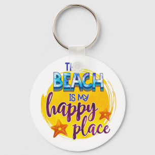 Het strand is mijn Happy Place Quote Ocean Summer  Sleutelhanger