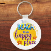 Het strand is mijn Happy Place Quote Ocean Summer  Sleutelhanger (Voorkant)