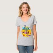 Het strand is mijn Happy Place Quote Ocean Summer  T-shirt (Voorkant volledig)