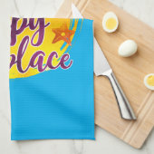 Het strand is mijn Happy Place Quote Ocean Zee Fun Theedoek (Quarter Fold)