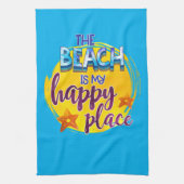 Het strand is mijn Happy Place Quote Ocean Zee Fun Theedoek (Verticaal)